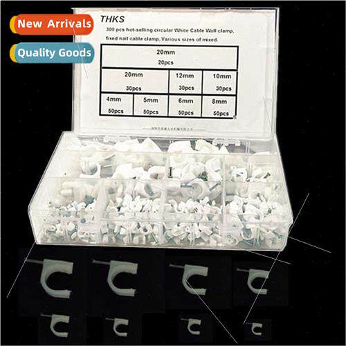 300pcs 4-20mm Wire Clamps wh Nails Wall Nail Wire Clamps Fix