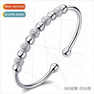 trans beads retro silver sopen nine flash S990 lucky