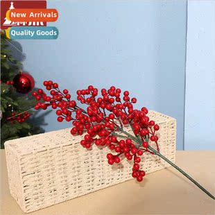 Red Fru String Christmas Vase Decorations Holly Dec Tree
