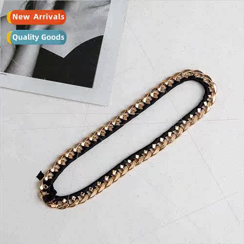 Women bowler hat jazz hat gold-plated braided decorative rop