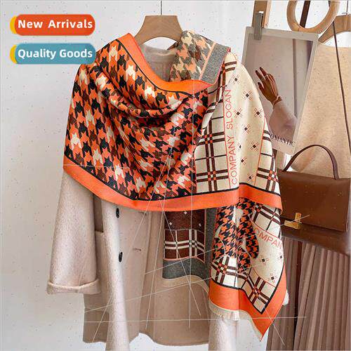Korean  cartoon bear imation warm cashmere scarf female 2023