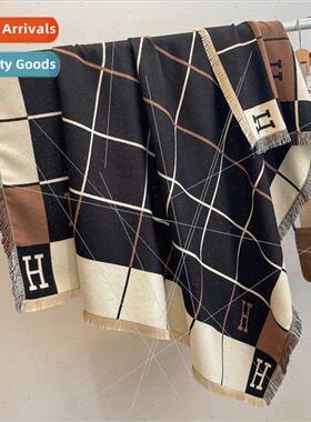 Cashmere scarf hplaid tassel shawl couple warm faux cashmere