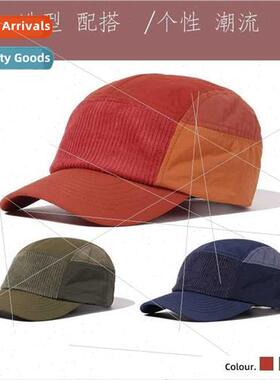 Quick-dry wick cap splicing new Korean ins fashion American