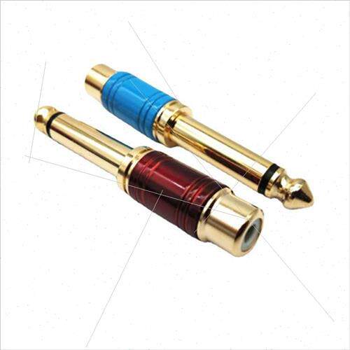 Gold-plated 6.5 to AV 6.35 Male to RCA Female 6.5 Converter