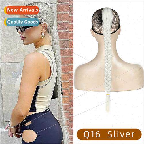 Full box female chemical fiber grab clip wig fishbone braid