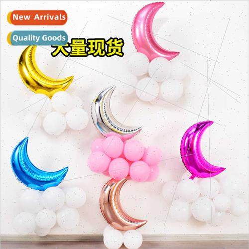 Moon balloon modelling solid colour light plate aluminium fi