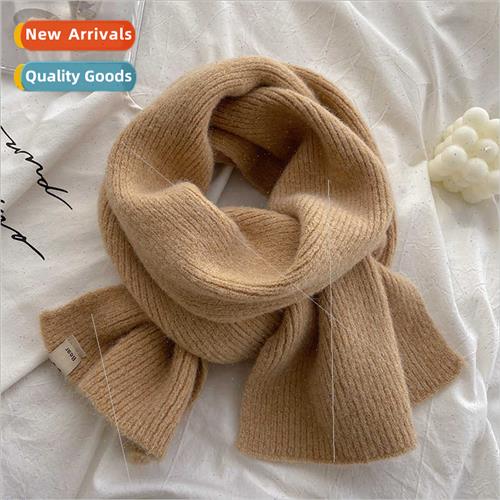 2023 Korean  hundred ride solid color scarf female autumn wi