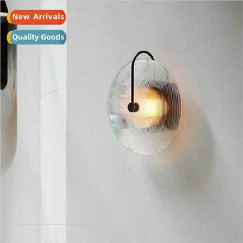Modern minimalist light astringent glass bedside wall lamp S