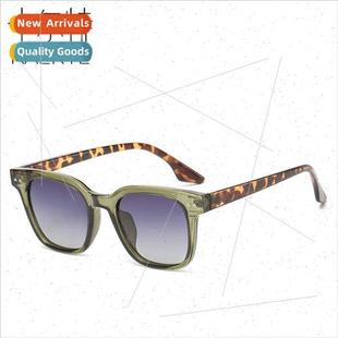 square polarized sunglasses new sunshade small men fas green