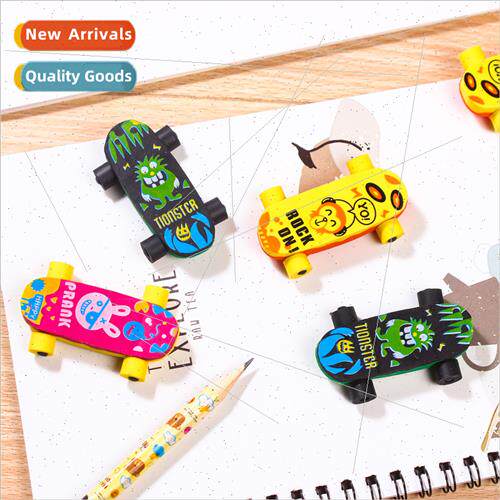 Student stationery scooter eraser cartoon cute candy color e