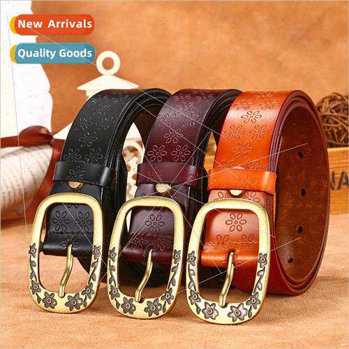 Women day word buckle plum flower belt body printing pants b