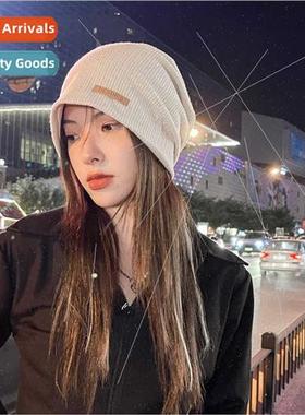 2022 Korean  fall winter hats female fashion letters labelin