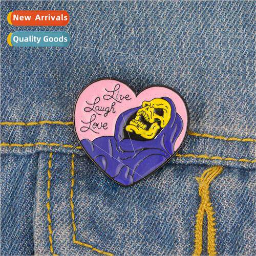 Europe Uned States brooch love heart skull wizard brooch liv