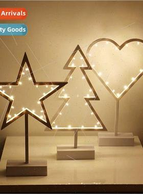 LED pentagram lights creative modeling night light ins Chris