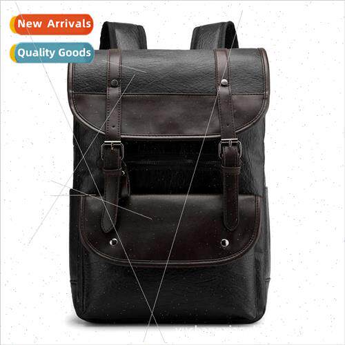 Waterproof PU shoulder bag men Europe college student school