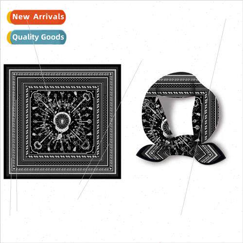 2023 new simulation silk 53 small square scarf premium feeli