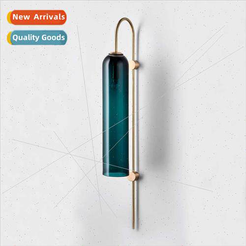 Scandinavian creative blue glass tube hotel model room wall