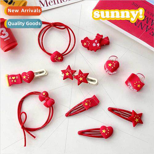 Day hair clips five-star red flag duckbill clip star side cl