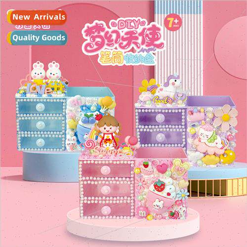 Children handmade diy making dreamy angel pencil organizer c