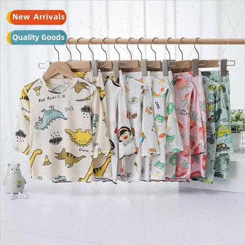 Summer parent-child homewear thin threaded air-condioning cl