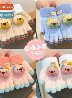 2023 fall winter new children cute bear warm gloves baby win