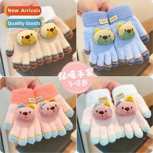 bear win winter baby gloves warm cute children new fall 2023