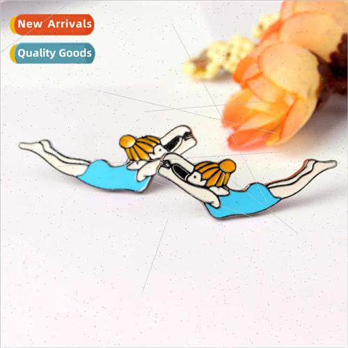 creative versatile cartoon characters swimming girls fun bro