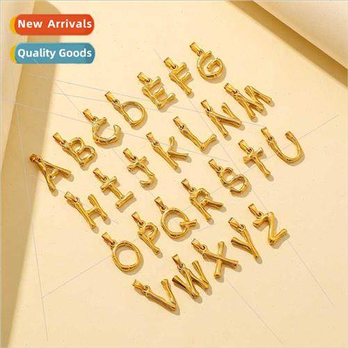 Accessories Europe Hip Hop 26 Letter Pendant Bamboo Alphabet