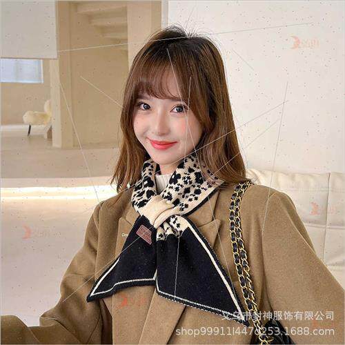 2021 new fall winter diagonal knted scarf warm checkerboard
