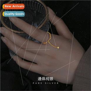 Ins Shape Bean Women mple Ring cky Tassel Heart 925 che lver