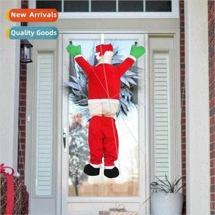 2023 new flannel santa wh pants off climbing wall decoration