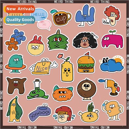 50 sheets cute Japan weird wacky things doodle stickers wate