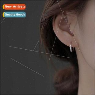 small earrings delicate set Row zirconia diamond