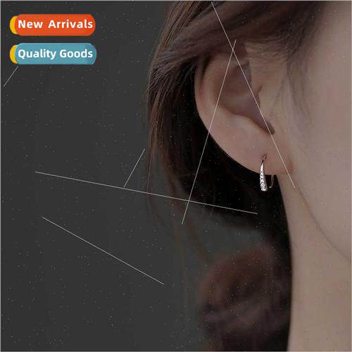Row diamond earrings small delicate set zirconia earrings bl