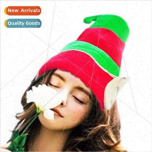 Hat Red Green New Ears Christmas Elf Gol Adult