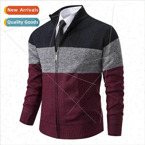 2023 fall winter new men nd cardigan jacket stand-up collar