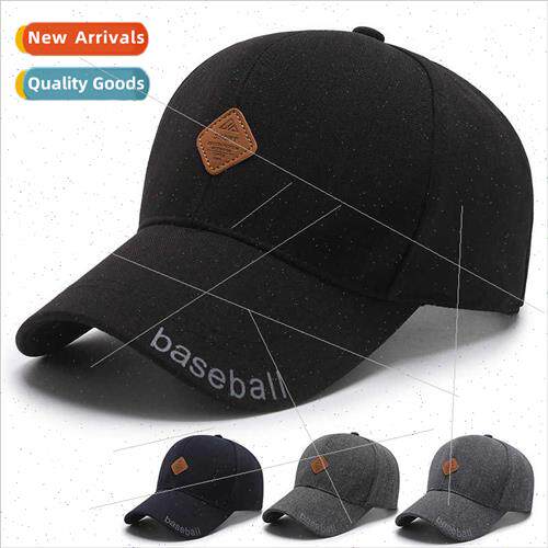 Men hat hard top spring fall  baseball cap fashion simple du