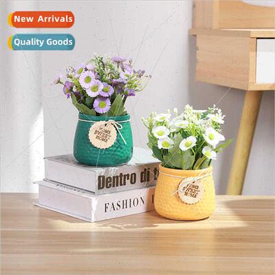 INS simulation daisy potted plants fake flowers living room