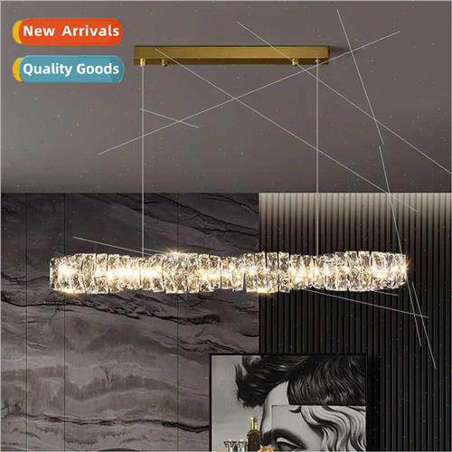Modern light luxury dining room crystal chandelier art simpl