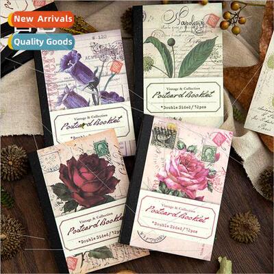 Send you a postcard material book vintage floral handbook ma