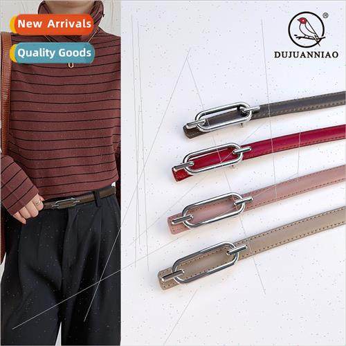 New multi-color dress women casual pants thin belt ladies ve