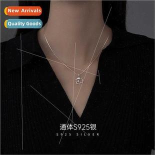 Necklace Pendant Collarbone S925 che Bunny Chain Jewelr lver