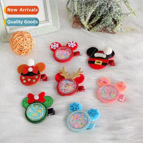 Christmas children hair accessories cute Mickey Mouse head a