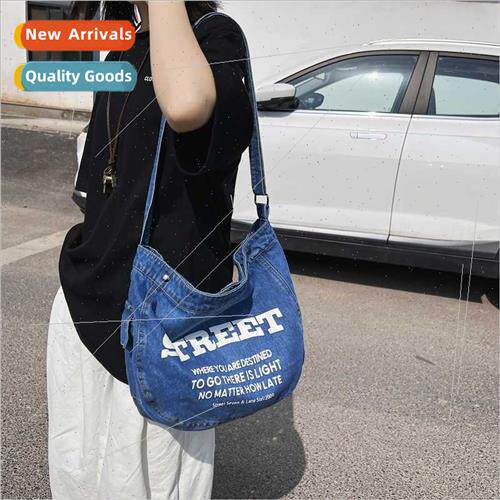 Large-capacy canvas crossbody bag  Korean classroom bag casu