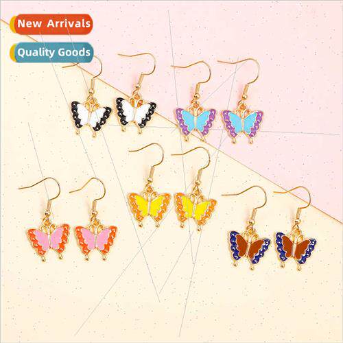 mple temperament wild butterfly earrings popular fashion cre