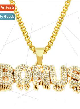 Men Necklace  Hip Hop Pendant Necklace Europe Full Diamond S