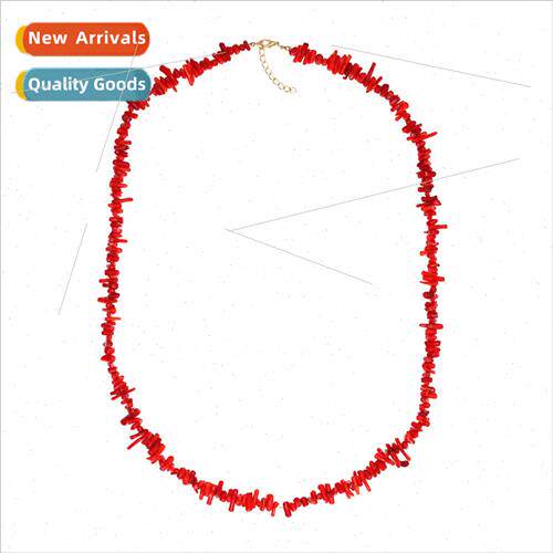 ZA Exaggerated Bohemian Crushed Stone Necklace Long Vintage