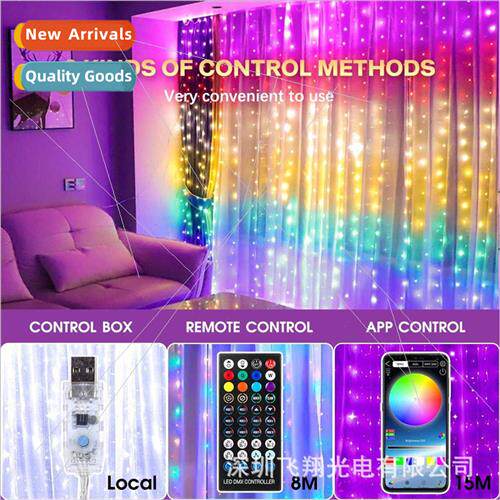New cell phone bluetooth APP colorful curtain lights USB rem