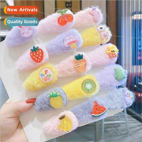 Cartoon fru bb clip plush hair clips cute girl bangs clip mi