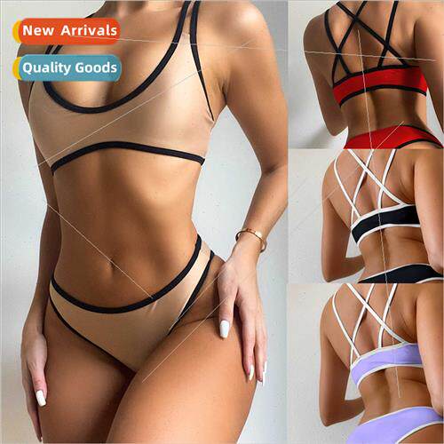 Womens Solid Color Bandage Spl Swimsu Sexy Bikini i LZ157